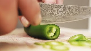 Sharp Japanese Knife Cutting Vegetables: ASMR (No Talking)