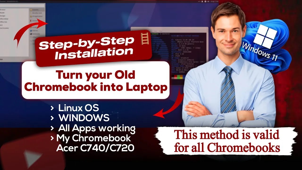 Install Windows like Linux on your old Chromebook |Acer C720 | For all ...