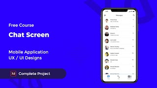 Chat Screen ChatGo Messenger Mobile Application ux ui design adobe xd tutorial