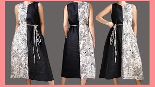 DIY Sleeveless Dress | Linen Dress | How To Make A Dress