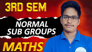 3rd Sem Maths Classes || Normal Subgroups 5marks imps || Unit-3 || Group Theory