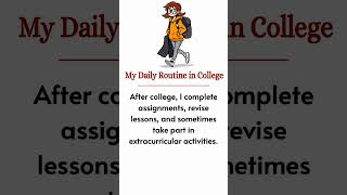 A Day in My College Life! 🎓📚 || Learn English Through Essay || #gradedreader #english #college
