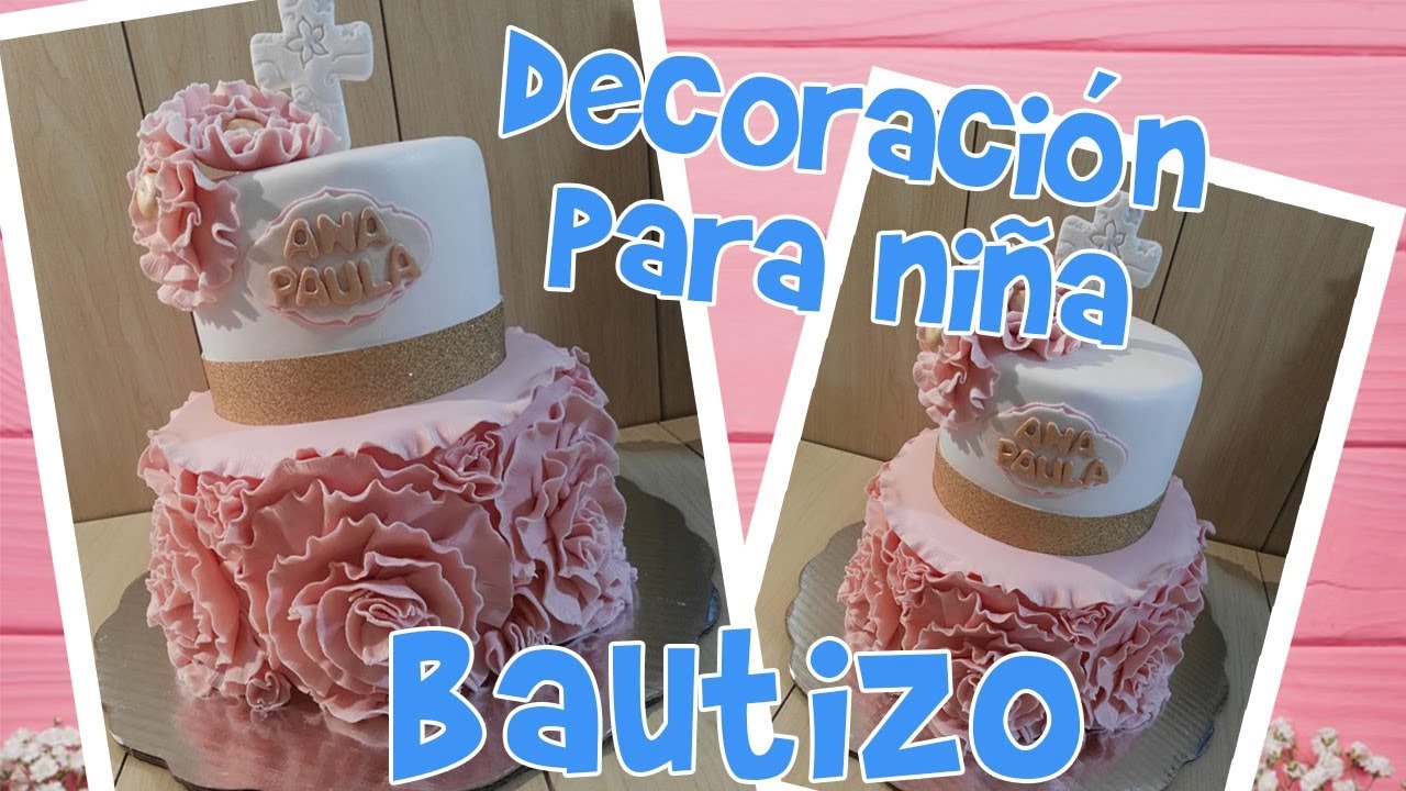 Decoracion En Fondant Para Bautizo Youtube