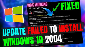 Fix : Windows 10 Update Failed to Install (1909, 2004) | Error Encountered Windows [10, 8, 7] Update