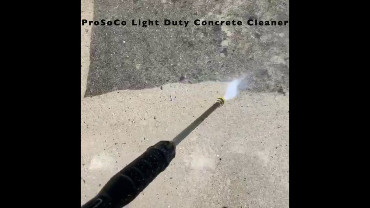 Cleaning Concrete With ProSoCo Light Duty Concrete Cleaner YouTube