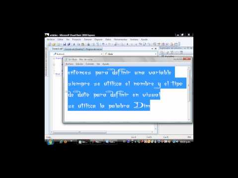 Programación en Visual Basic 2008, 2005, 2010 Variables locales by Evolution Virtual-X