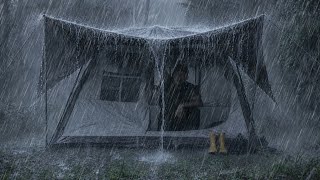 ⁣CAMPING IN HEAVY RAIN | Camping In Heavy Rain All Night Long 🌧️ Relaxing Rain Sounds 4K