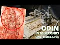 Epic cnc carve timelapse  odin in 90 seconds  digital wood carver pro cnc