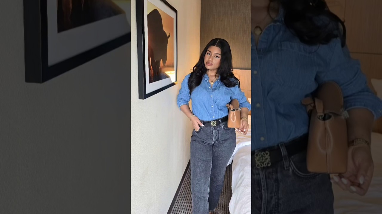 How to style a denim shirt with jeans 🤔 