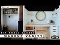 TURNING A SMALL CLOSET INTO A DIY MAKEUP VANITY!!!