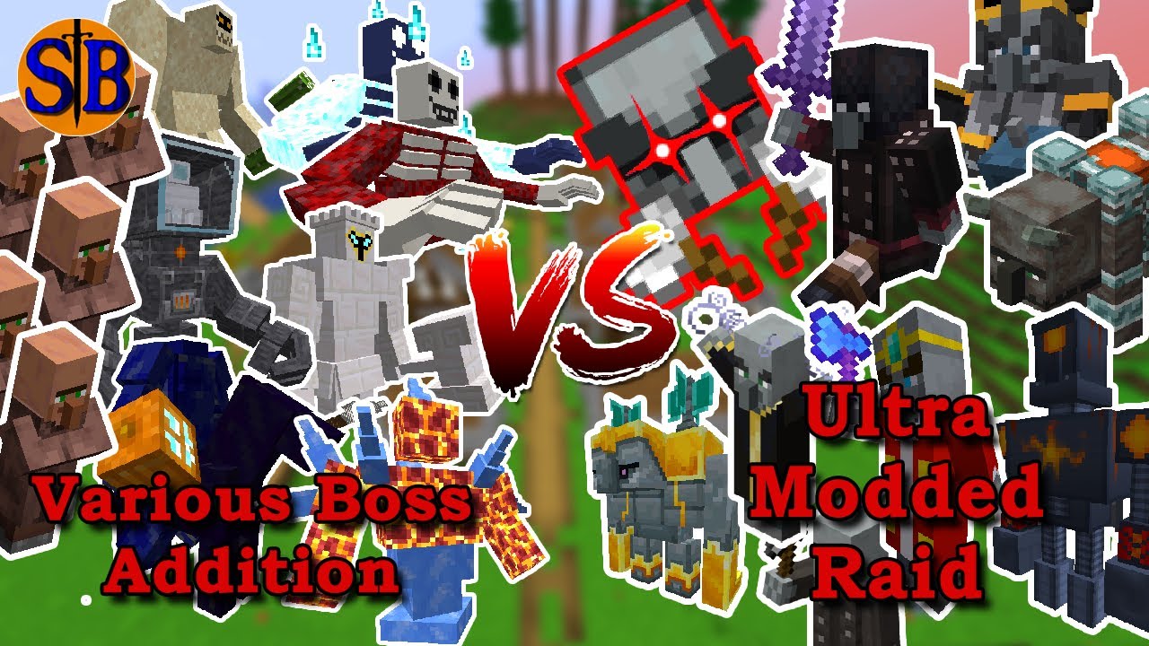Various Boss Addition vs Ultra Modded raid | Minecraft Mob Battle - YouTube