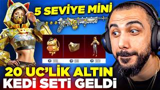 YENİ ALTIN SET GELDİ!! (20 UC😱) 5 SEVİYE ALTIN VURUŞLU MİNİ-14 EFSANE! PUBG Mobile