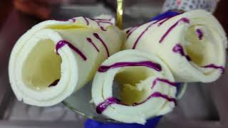 Ice cream rolls juice with coconut and pineapple flavor -ايس كريم رول عصير بنكهة جوز الهند والاناناس