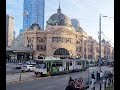 TRAM FRENZY on Friday Night in Melbourne at Swanston &amp; Flinders St.