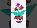 Easy Colorful Flower Design Drawing for Beginners 🎨
