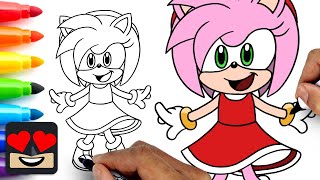 How To Draw Amy Rose | Sonic the Hedgehog