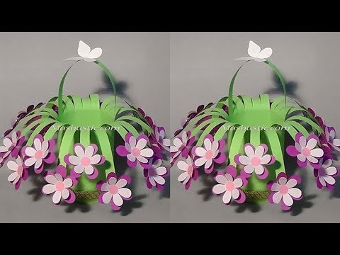  Cara  Membuat  Pot  Bunga  Dari Kertas  Kerajinan  Tangan 