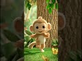 Monkey Song | Cheeky Monkey Rhyme | Kids Cartoon Shorts #monkey #nurseryrhymes #punchmonkey