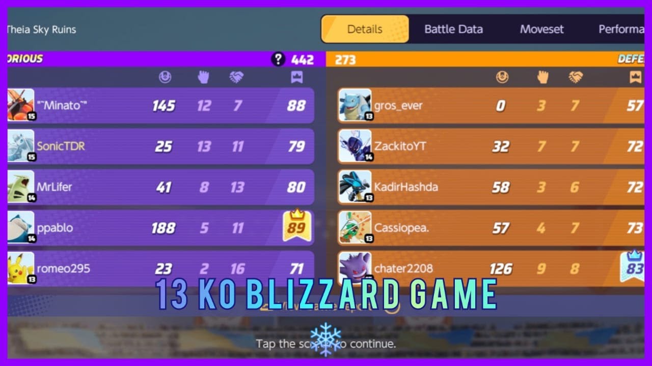 Ninetales Blizzard Game - Pokémon Unite