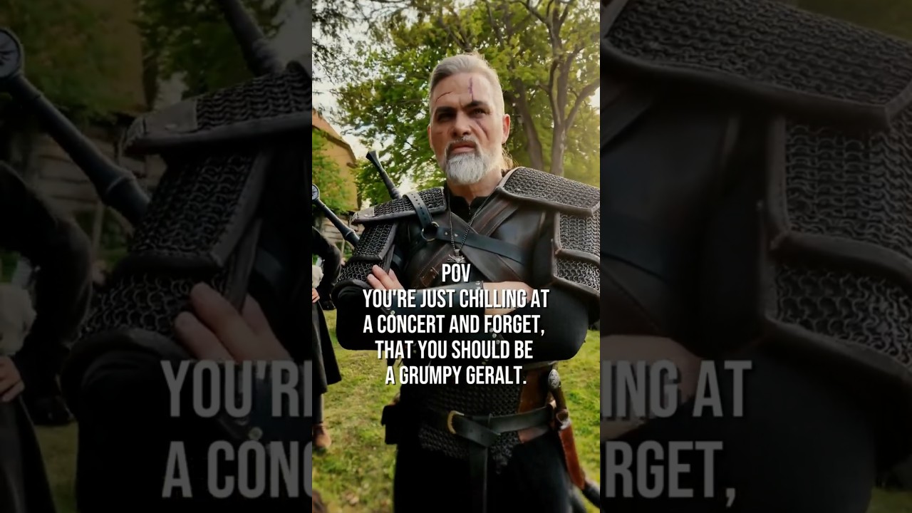 Geralt Caught CHILLING at a Concert!? | Witcher Cosplay Vibes 🧙🎶