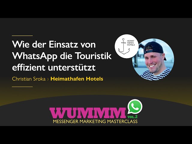 Watch Heimathafen Hotels: Direkte und effiziente Gästebetreuung per WhatsApp & Co. | WUMMM Vol. 2 on YouTube.