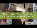 Review Fasouy Solar Power Bank Portable Charger 42800mAh,3A USB C Fast Charging Solar Charger, PD18W