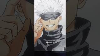 Don’t Blink… Gojo Transformation 🤯✍️ #youtubeshorts #anime #drawing #sharinganart