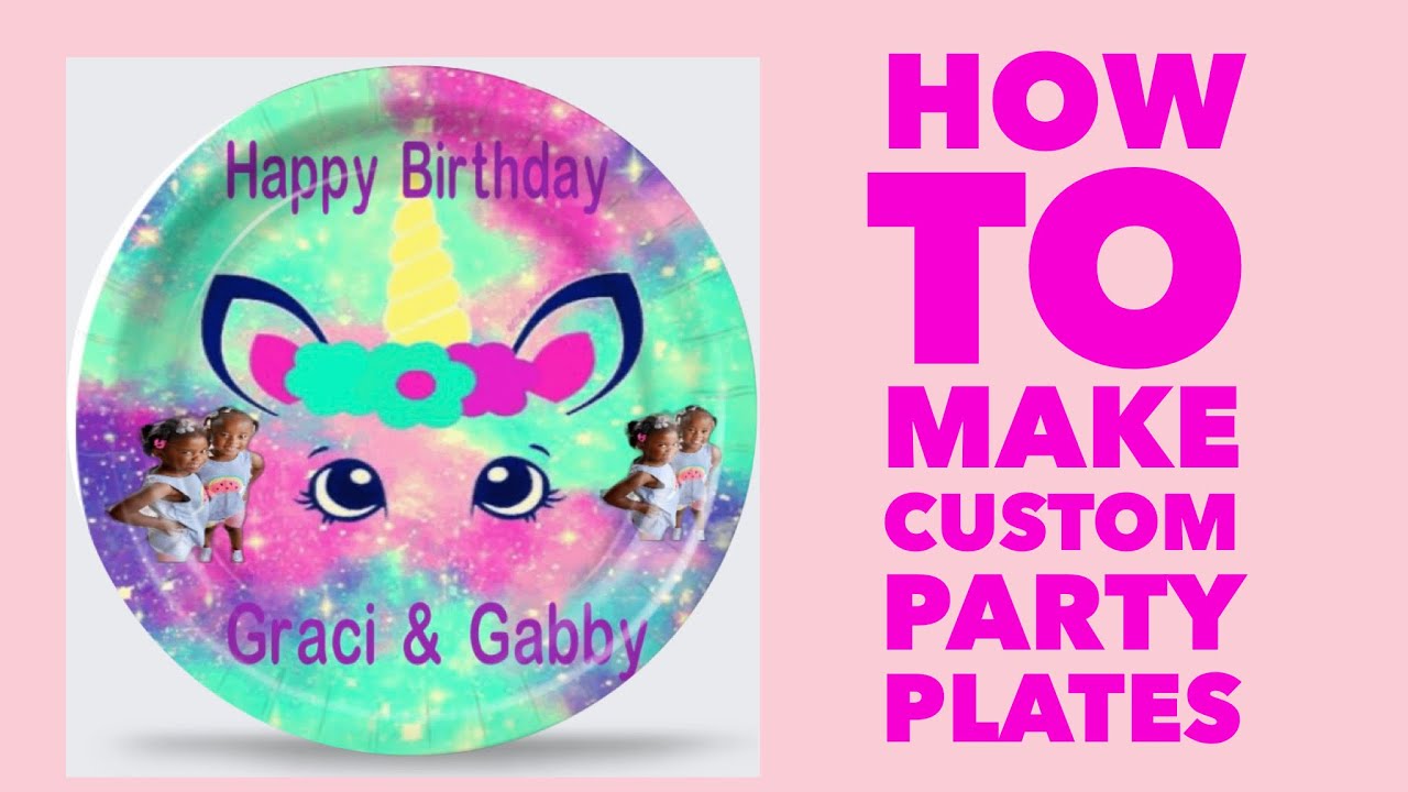 DIY custom party plates and napkins #party #decorations