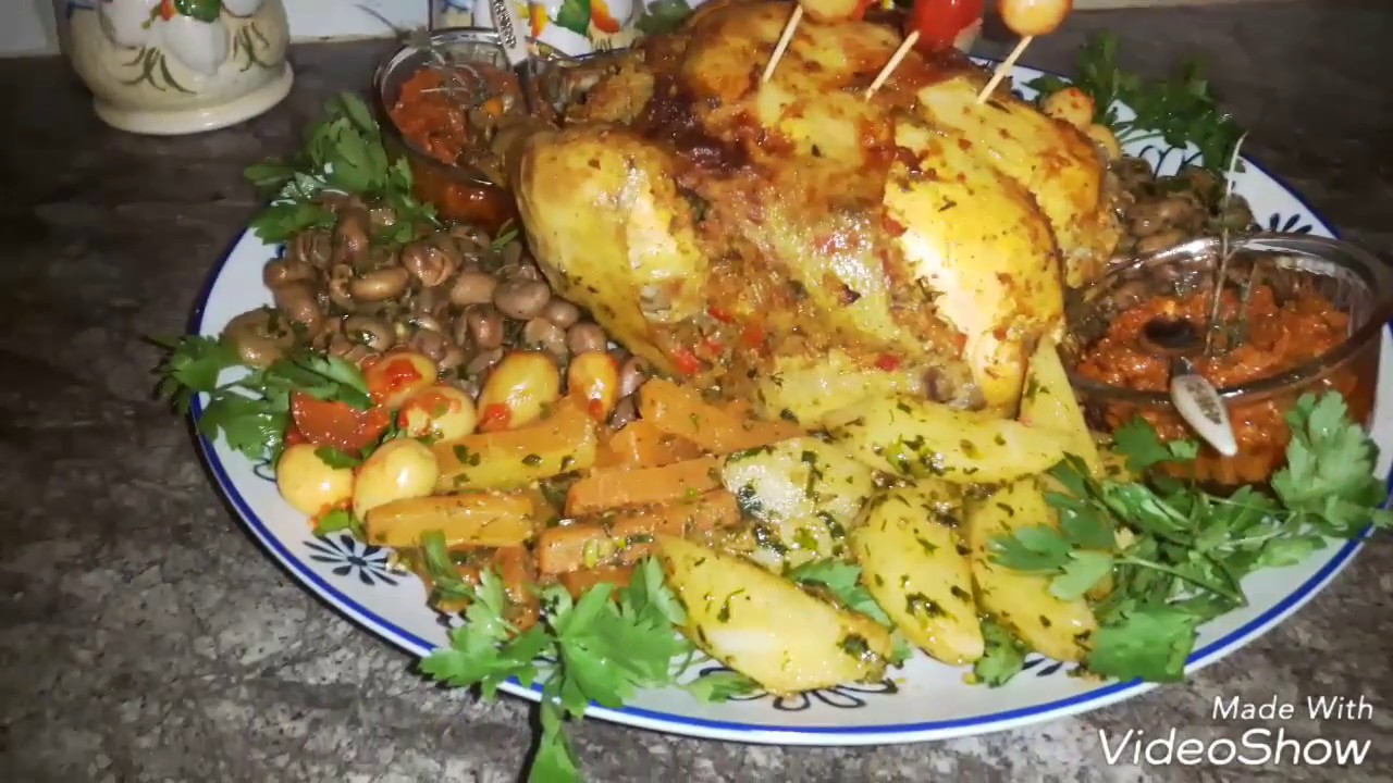 المطبخ البسيط |  الدجاج معمر بحشو رائع ومرفوق بتشكيلة من الخضر من الذ مايكون