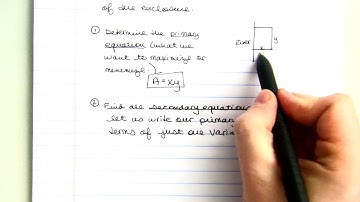 AP Calculus - Section 3.7, Part 1 (Intro to Optimization Problems)