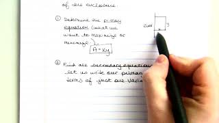 AP Calculus - Section 3.7, Part 1 (Intro to Optimization Problems)