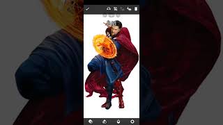 DOCTOR STRANGE x IRON MAN | IRON ARMOR SUIT 🔥 | Fusion Art | Marvel Edit #shorts