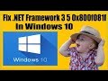 How to fix .NET Framework 3.5 Error 0x800f081f in Windows 10
