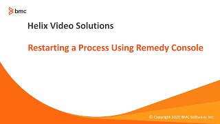 BMC Remedy: How to restart a process using Remedy Console
