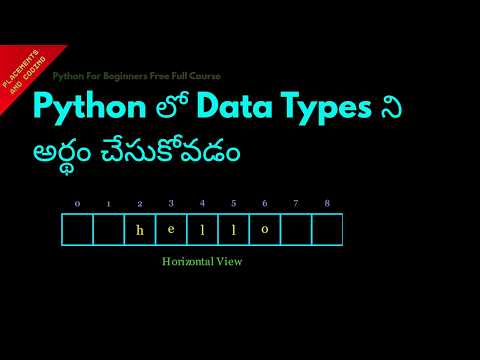 Understanding Data Types in Python || Telugu || Python For Beginners ||