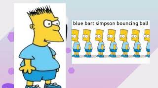 Blue Bart Simpson Bouncing Ball