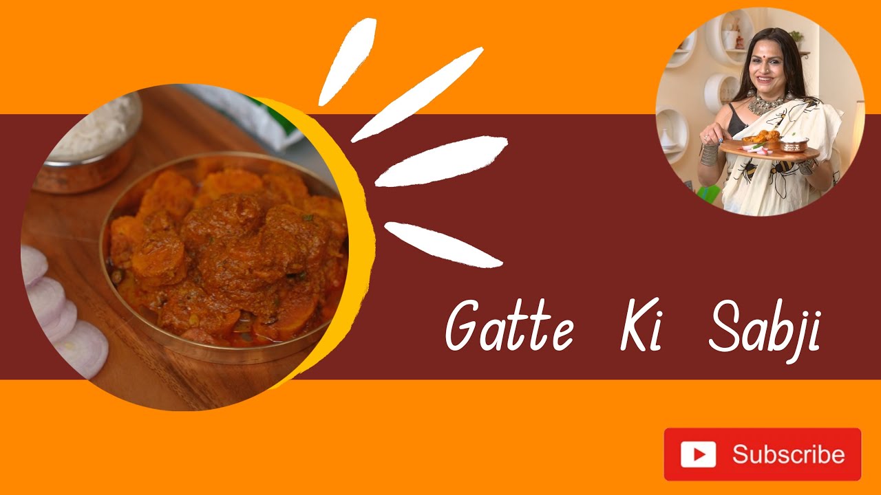 Besan Gatte Ki Sabji           Healthy Easy Marwadi Gatta Curry Recipe