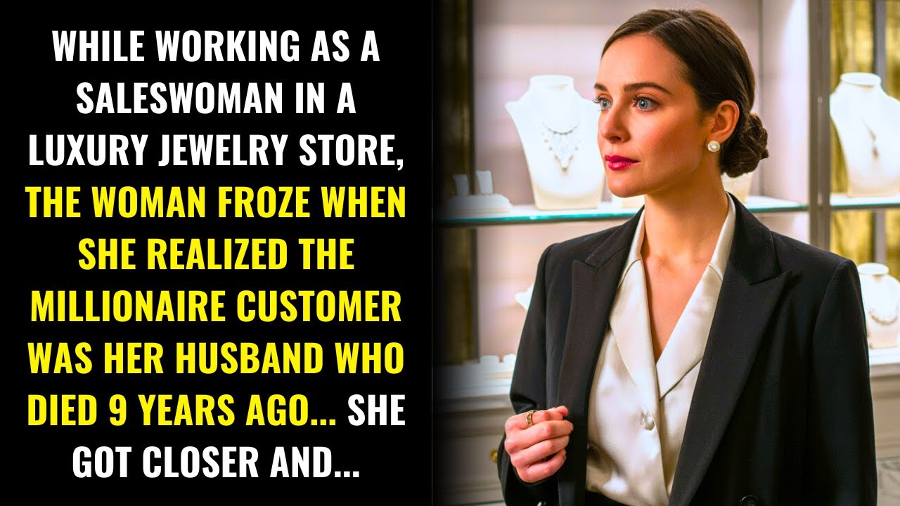 THE SALESWOMAN WAS STUNNED WHEN HER DECEASED HUSBAND WALKED INTO THE JEWELRY STORE...