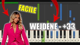 Wejdene - +33 | Vidéo Piano Tutoriel Facile Instrumental RAP FR (Piano Facile France)