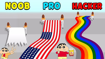 NOOB VS PRO VS HACKER IN FLAG PAINTER WITH SHINCHAN & CHOP