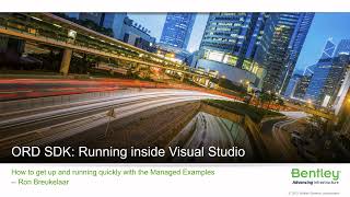 OpenRoads Designer SDK - use with Visual Studio