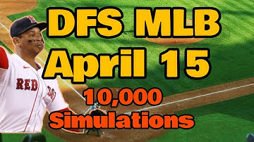 April 15th Early Slate MLB DFS Best Plays from 10,000 Simulations in Excel