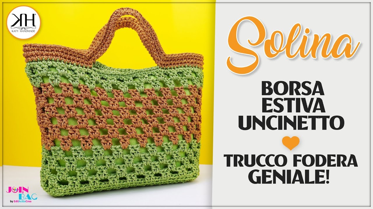 Tutorial Borsa Estiva all’Uncinetto con trucco fodera geniale!