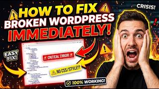 Fix Broken WordPress Admin Dashboard IMMEDIATELY! (No CSS / Unstyled Menu Glitch)