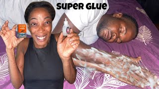 Super Glued My Boyfriend Hands In His Sleep *REVENGE PRANK*