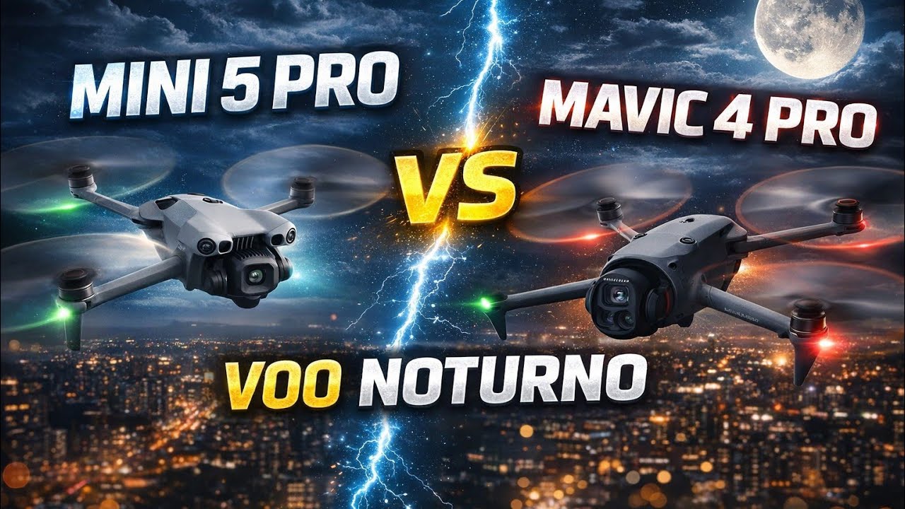 Mavic 4 pro vs mini 5 pro voo noturno - YouTube