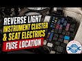 Mazda CX-5 2015 Petrol Instrument Cluster, Reverse Lights & Electric Seat Fuse Locations
