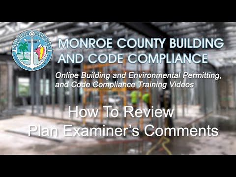 Monroe County Online Permitting – Review Plans Examiners Review Comments and Approving Conditions.
