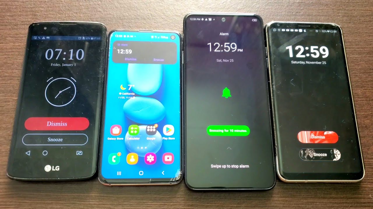 4 Phones Set for alarm ringing,Lg+Infinix+Samsung - YouTube