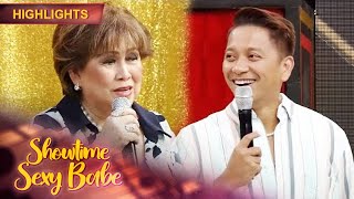 Jhong notices Annabelle Rama's big pearls. | It's Showtime Sexy Babe